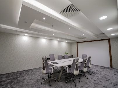 Conference room with meeting table